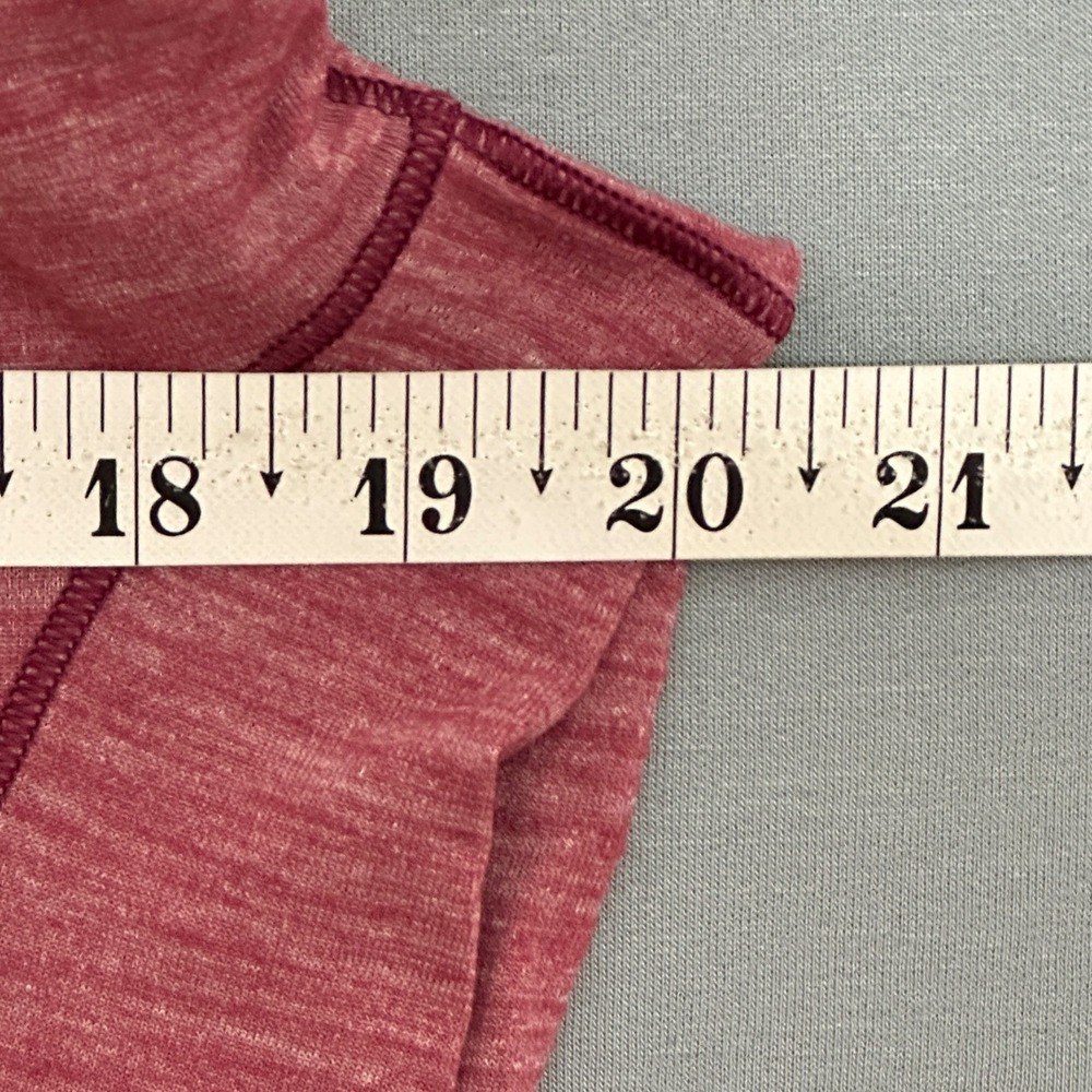 Lululemon Sweat Embrace Long Sleeve Top Size 8 Heathered Misty Merlot Gym Active - Picture 4 of 9